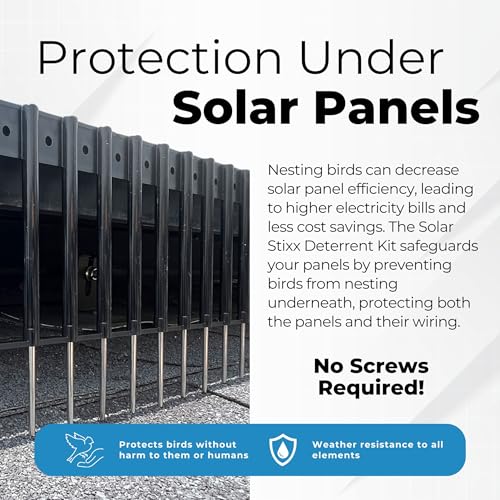 Bird Barrier Solar Stixx Bird Deterrent Kit Stainless