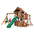 Swing-N-Slide Knightsbridge Wooden Swing Set with Slide & Monkey Bars, Green