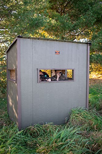 OverEZ Chicken Coop Weather Resistant Hunting Blind 4' x 4' Portable Durable Forest Green