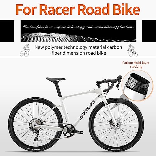 SAVADECK Carbon Gravel Road Bike White