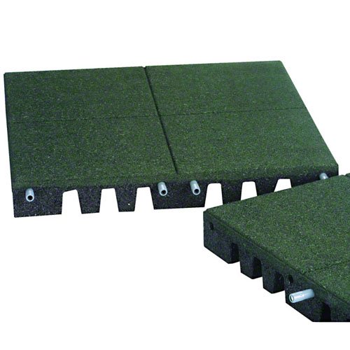 KIDWISE PlayFall Playground Safety Surfacing Green Tiles 320 sq. ft.