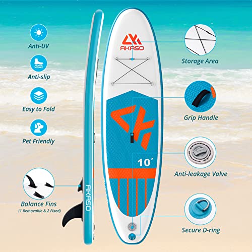 AKASO Inflatable Stand-Up Paddleboard Green