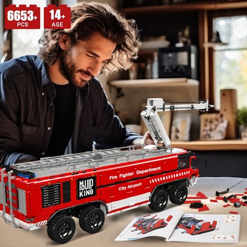 Mould King Airport Rescue Vehicle Building Set 6653 Pieces with Motor/APP Remote Control