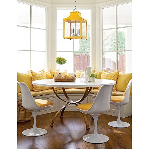 Bailey Street Home Four Light Large Pendant Polished Nickel/Navy Silver