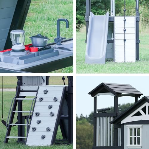 Backyard Discovery Whispering Point Cedar Swing Set Gray