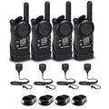 Motorola Solutions 4 x CLS1110 UHF 1W 1-Channel 2-Way Radio + 4 x HKLN4606 Remote Speaker Mic Bundle Black