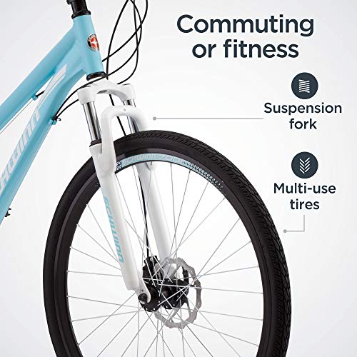 Schwinn GTX 2.0 Comfort Adult Hybrid Bike Light Blue