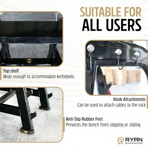RYAN SHERWOOD Barbell Storage Rack Black