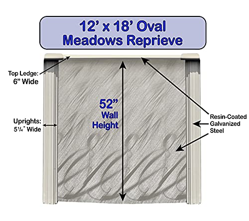 Wilbar Above-Ground Swimming Pool 52-Inch Resin Steel with Smartline Liner & Skimmer Meadows Reprieve