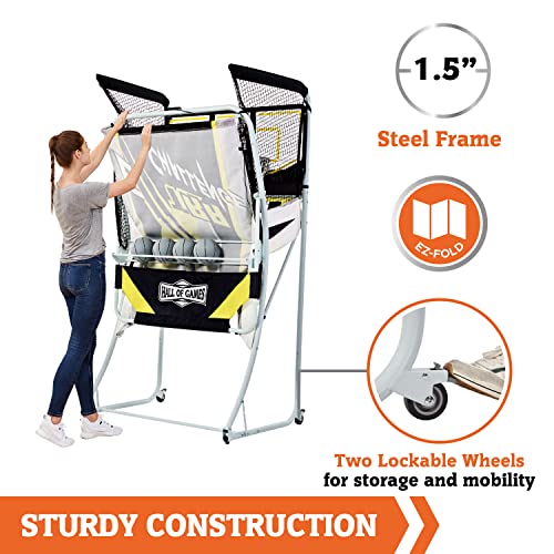 Hall of Games Xtra Long Shot EZ-Fold Premium Arcade Basketball Game Black/Yellow/White