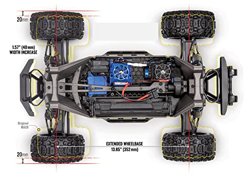 Traxxas Maxx Wide 1:10 RC Monster Truck 4WD RTR Rock N Roll