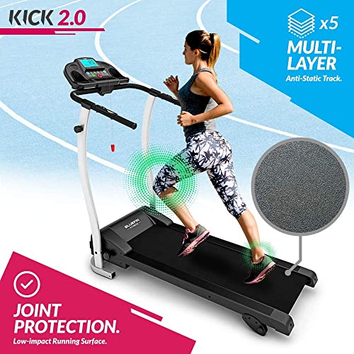 Bluefin Fitness KICK 2.0 High-Speed Folding Treadmill Black