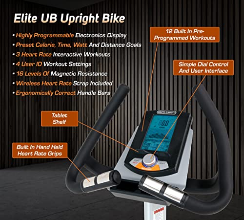 3G Cardio Elite UB Upright Bike Gray/Silver