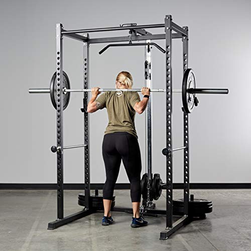 REP Power Rack PR-1000 with LAT Pull-Down Attachment Black