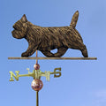 Cairn Terrier Hand Carved & Painted Weathervane Black Brindle 22 Inch