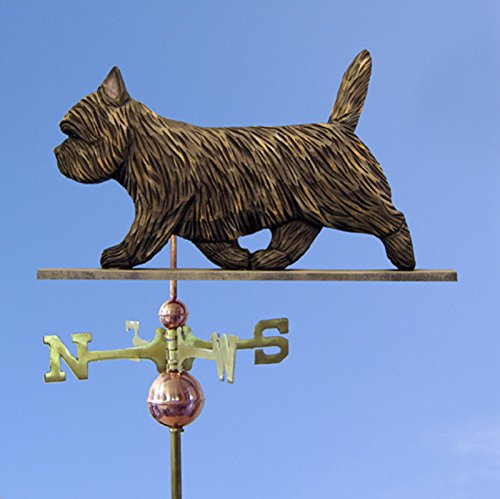 Cairn Terrier Hand Carved & Painted Weathervane Black Brindle 32 Inch