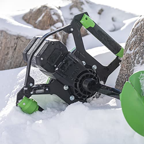 ION ICE FISHING Alpha Plus 8-Inch Gen 3 40V Lithium-ion Electric Ice Auger Green/Black