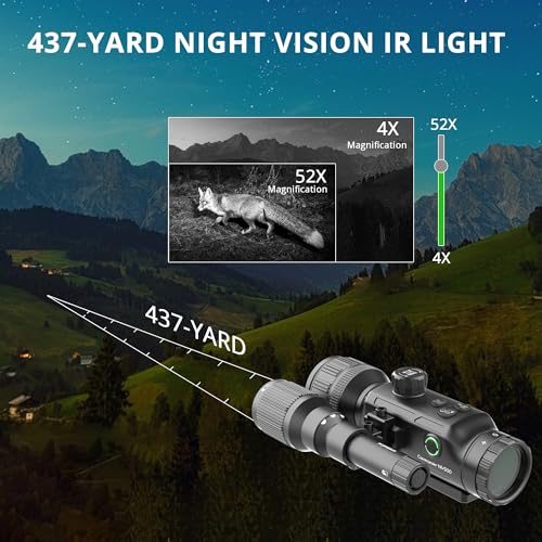 Oneleaf.ai Commander NV500 4K Digital Night Vision Riflescope with Rangefinder