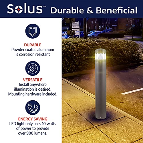 Solus LED Landscape Light Bollard 4-Pack 39" Bronze