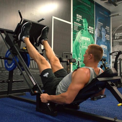 Gronk Fitness Leg Press Hack Squat Machine Adjustable Black