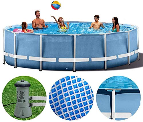 FFCJJDS Outdoor Frame Swimming Pool with Rainproof Dust Covers