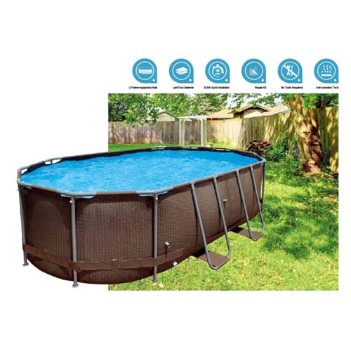FFCJJDS Circular Frame Above Ground Swimming Pool Set