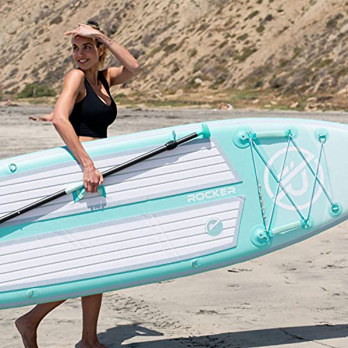 iROCKER All-Around Inflatable Stand Up Paddle Board Ultra Series Teal/Lime