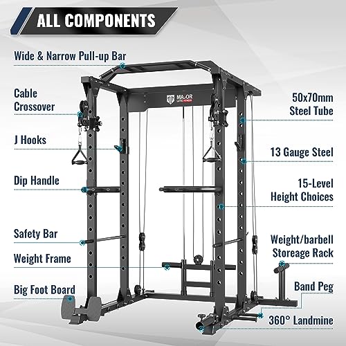 MAJOR LUTIE Fitness PLM03 All-in-One Power Cage Red