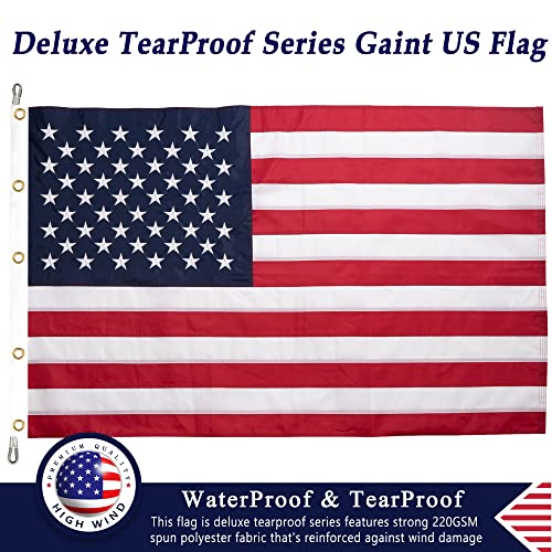 DANF FLAG American Flag 30x50 ft Super Tough Tearproof Spun Polyester