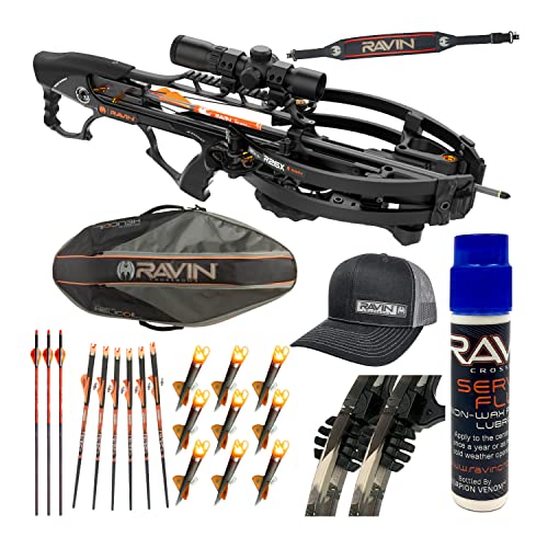 RAVIN Crossbows R26X Bundle with Protective Soft Case, Lighted Nocks (9-Pack), Carbon Arrows (6-Pack) Black