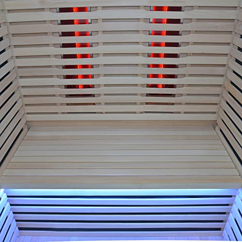 Kang Share Wooden Infrared Sauna Room Canadian Hemlock Low EMF 2-3 Person 1832W