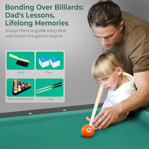 Lyromix 3-in-1 Portable Pool Table 5.5 FT for Kids, Green