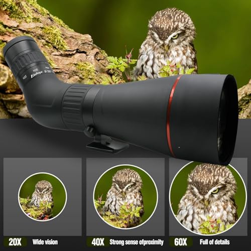 elabopt 20-60x80 ED Spotting Scope Waterproof High Definition Green