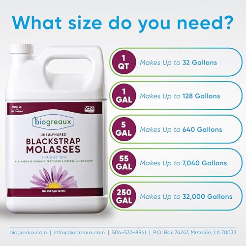 Biogreaux Organic Blackstrap Molasses Fertilizer & Potassium Booster 55 Gallon