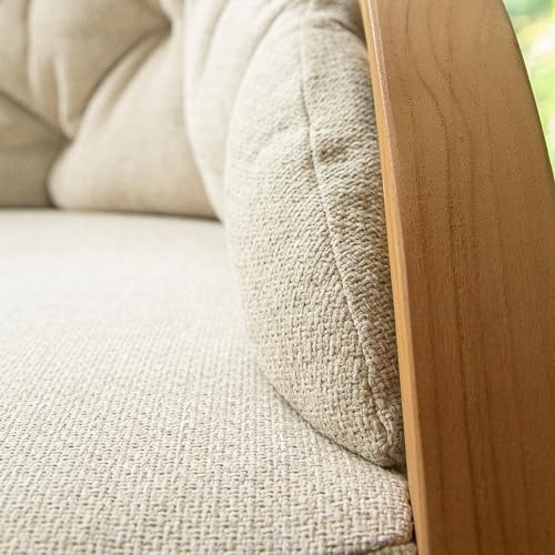 Cambridge Casual Barnese Teak Wood Outdoor Lounge Chair Natural Teak / Tan Cushion
