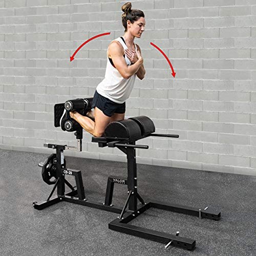 Valor Fitness Glute Ham Developer Machine Adjustable GHD Black