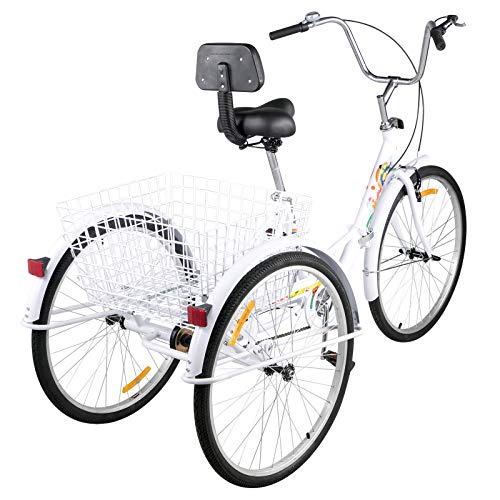 Bkisy Adult 7-Speed Tricycle White