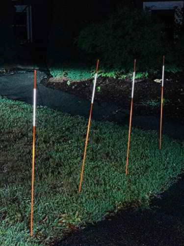 DISCOUNT SNOWSTAKES .COM 4ft Orange Driveway Markers with Reflective Tape