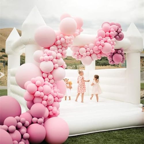 Blatesic Inflatable White Bounce House with Blower 10ft PVC Bouncy Castle