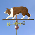 Border Collie Hand Carved & Painted Weathervane Red 22 Inch