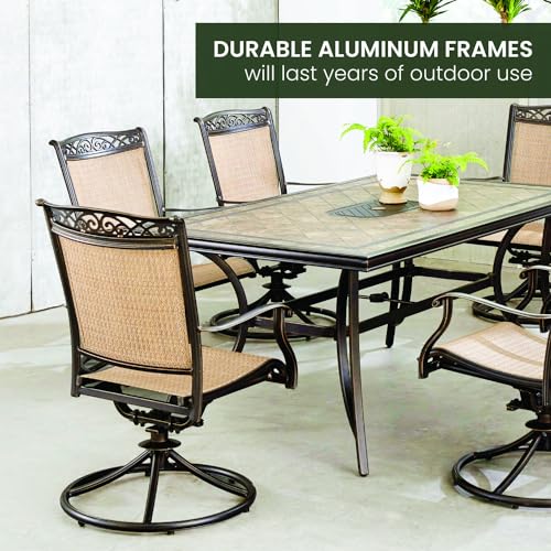 Hanover Fontana 7-Piece Patio Dining Set Tan