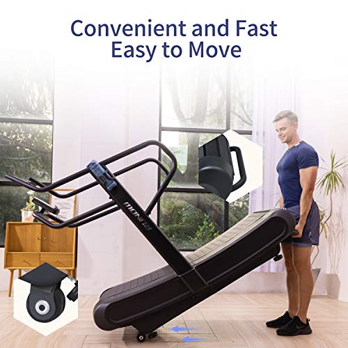 RUNOW Curved Treadmill Non-Electric Commercial Home Running Machine Black
