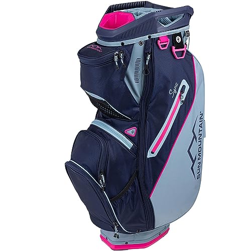 Sun Mountain 2024 Women's Sync Golf Cart Bag Infinity/Navy/Azalea