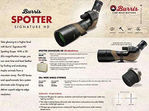Burris Signature HD Spotting Scope 20-60x85mm Angled Sand