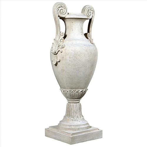 Design Toscano Chateau de Fontainebleau Architectural Garden Urn Set of Two Roman Stone