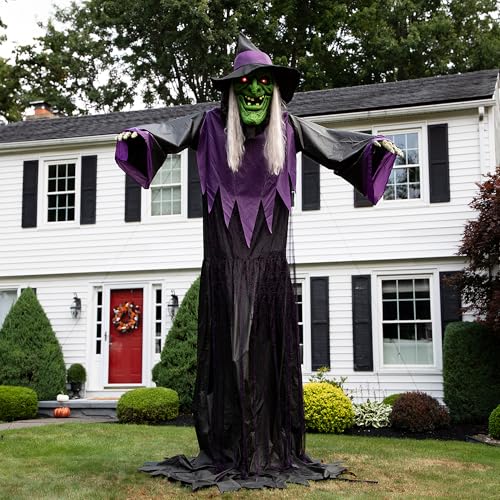 Northlight Huge Lighted Animated Talking Witch Halloween Decoration 15" Black