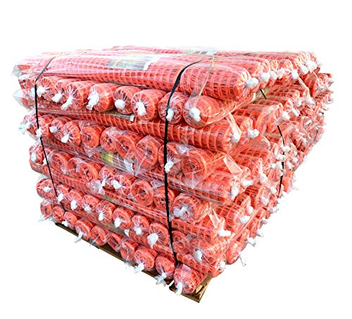 Sandbaggy 4 Ft x 100 Ft Orange Safety Barrier Fence - Plastic Snow Fence for Crowd Control & Construction (100 Rolls)
