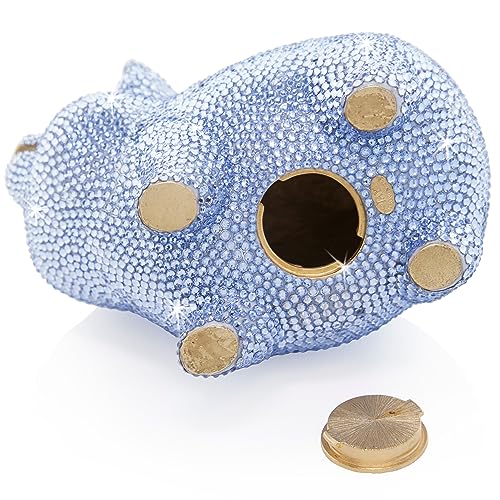 Jay Strongwater Gatsby Pavé Piggy Bank Pale Blue