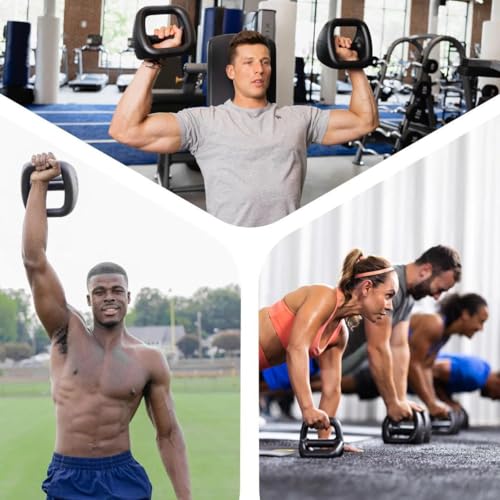 YBell Pro 18 Piece Bundle with Horizontal Rack Black - 3-in-1 Kettlebell, Dumbbell, Push Up Bar