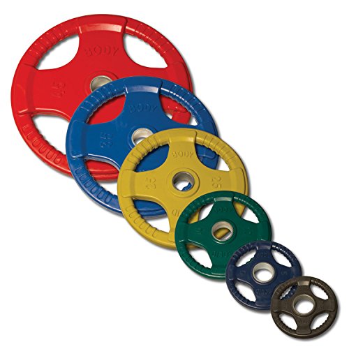 Body-Solid Quad Grip Olympic Weight Plates Set Multi